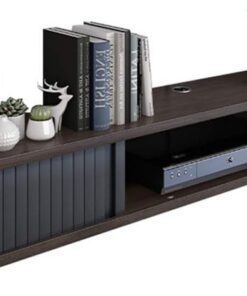 Meuble TV flottant, console multimédia murale, console de divertissement multimédia flottante, grand espace de stockage, peut stocker des routeurs, des lecteurs multimédias, etc., adapté pour petit