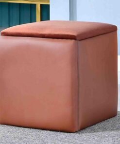 Repose-Pieds Ottoman carré en Cuir, Tabouret gigogne 5 en 1, Tabouret de Bar empilable, Tabouret de Pied avec roulettes pour Salon, Salle à Manger, Tabouret de Bar pour Salon Chambre/Couleur