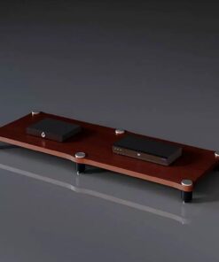 Rack Audio Moderne, Meuble Hi FI Ouvert, Meuble Audio Vidéo for Stéréo De Divertissement, Meuble Rack Audio Multifonctionnel, Lecteur CD for La Maison/Le Bureau/Le Théâtre(Red-Brown,1-Tier)