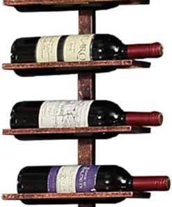 Porte-Bouteilles de vin Mural, Support à vin Suspendu en métal, casiers à vin muraux, Porte-Bouteilles de vin Mural, étagère à vin Suspendue en Fer forgé, pour Bar de Garde-Manger