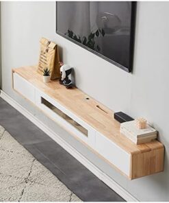 Console TV flottante fixée au mur sous le meuble TV Console TV flottante Meuble de divertissement avec tiroirs et rangement pour salon Chambre Salle multimédia (Couleur : B, Taille : 140x24x