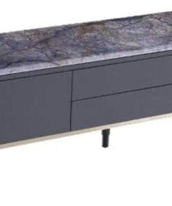 Étagère TV Murale Meuble TV Moderne Simple, Villa, Salon, Maison, Meuble de Sol avec Pieds Support en métal, Large Rangement sur comptoir