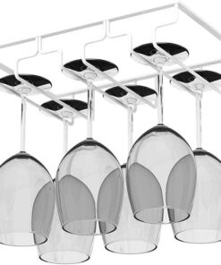 Support à Verres à vin sous Armoire, Support Suspendu, étagère en métal pour Bar, Cuisine, Restaurants, Verres à Pied, Support de Rangement à l'envers, étagère pour Bars, Cuisines