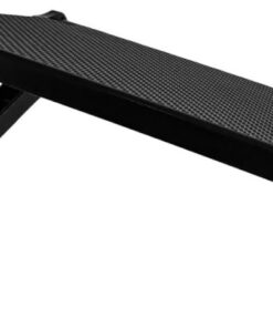 Housoutil Support de Rangement D'écran Multifonction Noir, Étagère TV sans Perçage en Plastique Solide, pour Routeur et Box TV, Meuble de Maison Gain de Place,