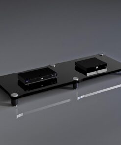 Étagère de jeu audio support multimédia pour TV et projecteur, construction robuste pour salon et salle de jeux, idéal pour DVD et disques