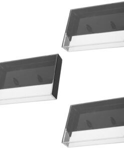 BESPORTBLE Lot de 3 Étuis de Cassettes Audio Rétro en Plastique Rigide Noir 10,8 X 7 X 1,6 Cm Organisateur Compact pour Rangement et Protection de Cassettes Audio, pour Collection et
