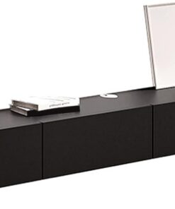 Meuble TV Blanc Flottant Meuble TV, Meuble TV Mural, Étagères TV Flottantes avec Tiroirs et Porte, Centre de Console Multimédia de Divertissement Moderne, Grand Banc TV de Rangement pour Sal