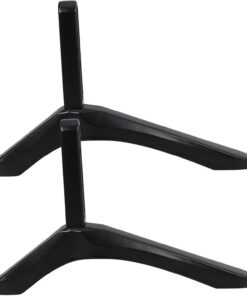 Support de Télévision Noir Pied de Télévision en Alliage D'aluminium Base Triangulaire Solide, Capacité de Charge Jusqu'à 45kg sans Perçage pour Meuble TV Décoratif