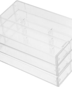 Lot de 3 Organiseurs de Cassettes D'enregistrement Transparents en Plastique Abs, Boîtes Vides Compactes et Portables pour Protéger Les Cassettes Audio