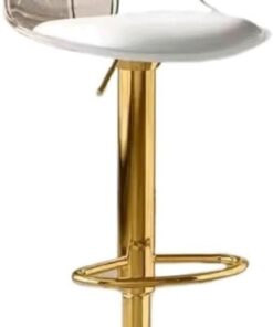 Bar Chair Tabourets de Bar Hauts Tabourets de Bar Tabouret de Bar pivotant en Acrylique de Luxe léger Chaise de Bar à Dossier Haut Transparent avec Repose-Pieds Chaises Hautes de comptoir pour Bar