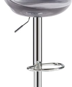 Tabouret de Bar pivotant à Hauteur réglable, châssis hydraulique Large pour Bar, réception, comptoir de Cuisine, Assemblage Facile, Hauteur de comptoir, Couleur Grise