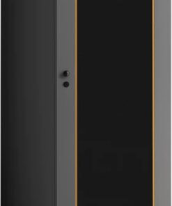 Étagère audio réglable avec gestion des câbles, armoire de rangement stéréo AV - Meuble de rangement mobile pour équipement AV (gris, 116 cm)