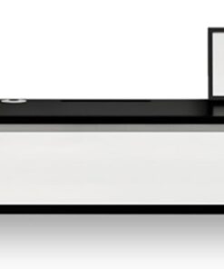 Meuble TV Flottant en Bois avec tiroirs et Gestion des câbles, Centre de Divertissement Blanc Moderne pour Le Rangement de la télévision (200 x 24 x 20)