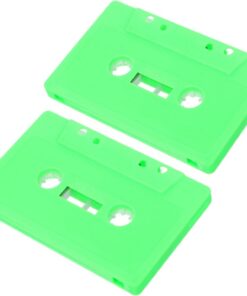 Cabilock Boîtier de Cassette Audio Vintage 2 Pièces en Plastique Vert Clair | Rangement Polyvalent, Structure Robuste, Pièce Décorative Rétro pour Bureau et Maison