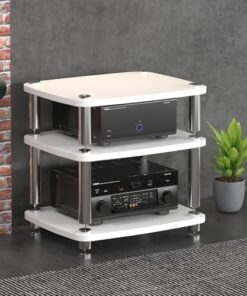 Support Audio, étagère de Jeu, Support multimédia AV, étagère d'angle, étagère DVD, vitrine CD, Support de Divertissement, Tour Audio, Support pour Tourne-Disque, pour Salon, Jeux, Salle d'e