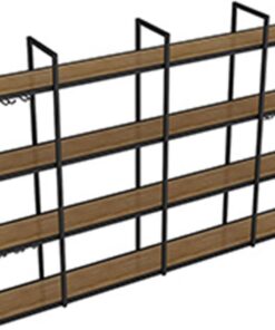 Porte-Bouteilles Flottant Mural, présentoir à vin en Fer, Support de Rangement pour Bar, étagères pour Bouteilles d'alcool pour Bar, pour Cuisine, Salle à Manger, décoration de Bar