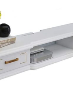 Meuble TV flottant, console multimédia murale, console de divertissement multimédia flottante, peut stocker des routeurs, des lecteurs multimédias, etc., occupe une petite zone, convient pour le