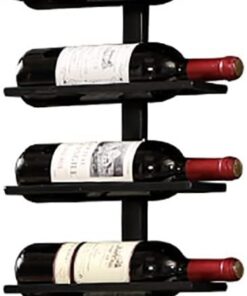 Porte-Bouteilles de vin Mural, Support à vin Suspendu en métal, casiers à vin muraux, Porte-Bouteilles de vin Mural, étagère à vin Suspendue en Fer forgé, pour Bar de Garde-Manger