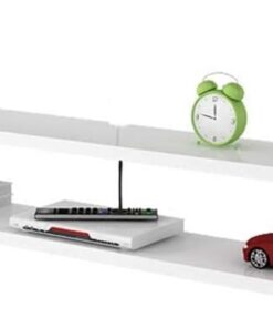 Meuble TV flottant, console multimédia murale, console de divertissement multimédia flottante, grande capacité, peut stocker divers articles quotidiens, convient pour petit appartement/blanc/60 ×