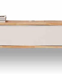 Support TV flottant Console multimédia murale Meuble TV avec porte à rabat Meuble TV mural avec tiroirs et trous pour câbles Étagère centrale de divertissement sous TV pour bureau à domicile