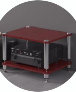 Étagère HiFi réglable à 2/3/4 Niveaux, Support Audio Multi-Niveaux pour platines vinyles et Supports multimédias, Rangement Robuste pour Composants vidéo (Dimensions : 60 x 48 x 40 cm)