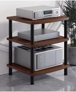 Étagères HiFi, étagères Audio HiFi en métal et Bois, Support multimédia pour amplificateur, Platine Vinyle, récepteur stéréo et équipement Audio/vidéo.