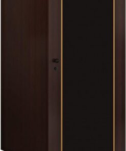 Étagère audio réglable avec gestion des câbles, armoire de rangement stéréo AV - Meuble de rangement mobile pour équipement AV (marron, 116 cm)