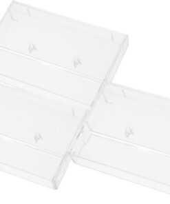 VOSAREA Boîte de Rangement Transparente pour 3 Cassettes Audio en Plastique Abs Design Sécurisé et Pack de 3 pour Organisation Facile