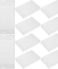 jojofuny Boîte de Rangement Transparente Étuis Portables pour Cassette Audio en PVC, Lot de 10 la Poussière et L'humidité, pour Collectionneurs