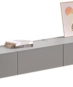 Meuble tv suspendu,étagère de Console multimédia Murale Moderne,Meuble TV Flottant avec tiroirs,Meuble TV Flottant à Fixation,Support Tv Pour Console Multimédia Murale en Bois,Meuble TV flottant(Gray-