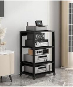 Support multimédia à 4/5/6/7 niveaux pour composants stéréo, tour vidéo pour cinéma de bureau à domicile, équipement pour lecteur de disques, unité de stockage pour récepteur, console de jeu