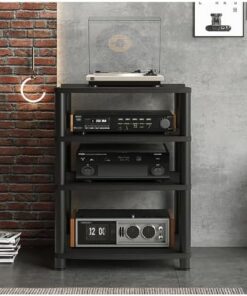 Étagère 3/4 pour CD et contenus, Support HiFi pour Salons, salles de Jeux, Studios et mobilier Fonctionnel