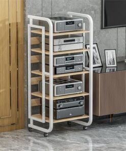Support de meuble multimédia AV à 3/4/5 niveaux, support de tour audio avec étagère réglable, armoire de composants audio, armoire stéréo, support de lecteur CD pour salle d'enregistrement d