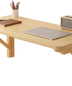 Bureau Mural Rabattable en Bois avec étagère Murale Pliable et Supports, Table de Bar Flottante pour Petit-déjeuner, Table Suspendue pour buanderie - L40 60 70 80 90 100 110 120 cm (Taille :