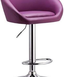 Bar Chair Tabouret de Bar réglable Moderne avec Dossier, Chaise ottomane, siège rembourré Doux, Repose-Pieds de Chaise de Bar pivotante en Cuir PU, Cadre en métal Robuste, tabourets de Bar pour