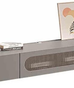 Étagère TV Murale avec Tiroirs,Support TV Flottant de Grande Taille avec Porte Battante,Console Multimédia TV avec Trous de Câble,Meuble TV,pour Le Salon ou La Chambre à Coucher.