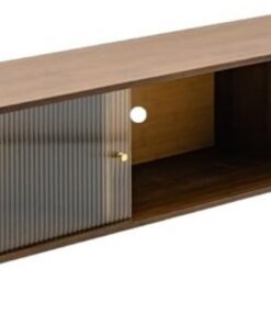 Étagère TV Murale Meuble TV à Porte coulissante en Bois, Meuble de Rangement sur Pied for Salon Simple et Moderne