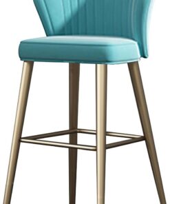 SYTH Tabouret de Bar en Velours Doux,Chaises de Bar de Hauteur comptoir, tabourets de Cuisine à Dossier Ergonomique avec Pieds en Acier et métal, for la Salle à Manger Café Pub
