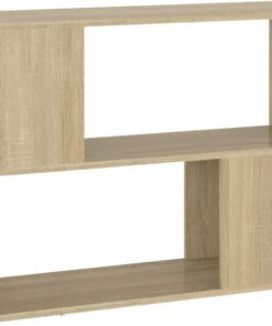 XJBTBA Meuble TV oma en chêne - Unité éréo Plasma en Bois d'ingénierie pour Salon/Chambre - Style scandinave - 80 x 24 x 63 cm, Marron