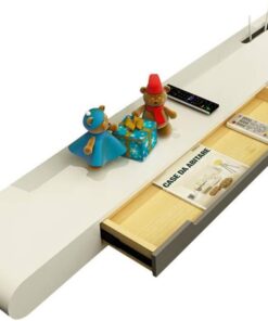 Meuble TV Flottant, Console multimédia Murale, Console de Divertissement multimédia Flottante, Grande capacité, Peut Stocker des routeurs, des lecteurs multimédias, etc., adapté pour Petit