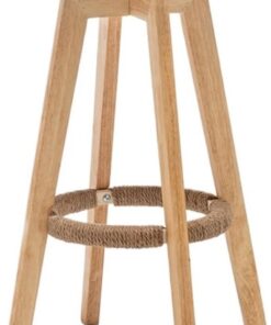 Tabouret de bar en bois rotatif à 360° avec repose-pieds pour chaise de bar