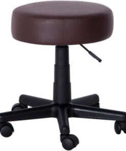MU Tabouret Spa, Chaise D'Ordinateur/Tabouret de Bar Chaise de Coife Tournante À 360 °, Tabouret de Beauté Ascenseur de Pression 45-63Cm Petite Chaise Pivotante,Chocolat