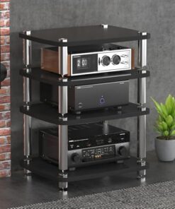 Support Audio, étagère de Jeu, Support multimédia AV, étagère d'angle, étagère DVD, vitrine CD, Support de Divertissement, Tour Audio, Support de Tourne-Disque, pour Salon, Jeux, Salle d'enr