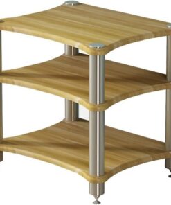 Meuble TV Moderne à 3 Niveaux Marron B, étagère AV, Armoire pour équipement avec Support d'amplificateur de Haut-Parleur 60 x 48 x 62 cm