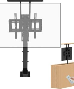 Support TV réglable - pour téléviseurs électriques de 42 à 65 Pouces - Support TV électrique télescopique - Peut être dissimulé dans Un Meuble