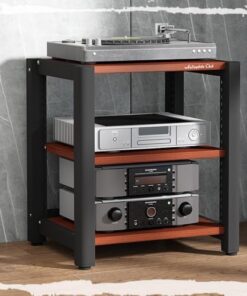 Support d'amplificateur, Support multimédia AV pour équipement Audio HiFi, Meuble stéréo, Tour de Support Audio, étagères en Bois réglables, Support TV Robuste