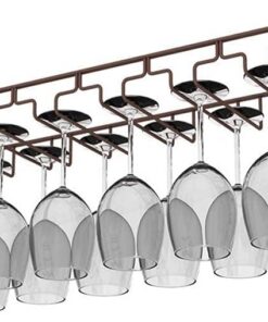 Support de Verre à vin en métal pour Suspendre des Verres à Pied sous des armoires, étagère pour Bar et Cuisine, Rangement à l'envers pour Bars, Restaurants et Cuisines.
