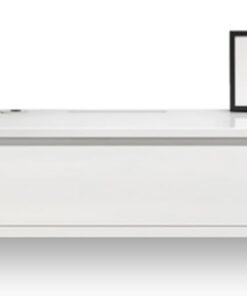 Console TV Flottante Moderne - Étagère multimédia Murale avec 2 tiroirs, Meuble TV Blanc élégant pour Petits Appartements et Rangement sous téléviseur (200 cm)
