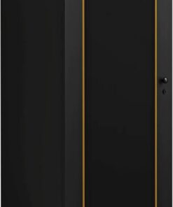 Étagère audio réglable avec gestion des câbles, armoire de rangement stéréo AV - Meuble de rangement mobile pour équipement AV (noir, 116 cm)