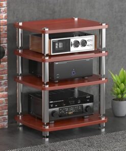 Support Audio, étagère de Jeu, Support multimédia AV, étagère d'angle, étagère DVD, vitrine CD, Support de Divertissement, Tour Audio, Support pour Tourne-Disque, pour Salon, Jeux, Salle d'e